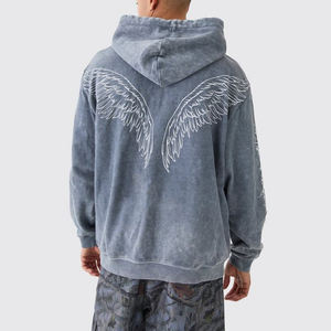 Térmica personalizada color bloqueado canguro bolsillo anti encogimiento peso pesado algodón streetwear gran tamaño hombres sudaderas con capucha logotipo personalizado - Product Image 2