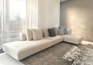 Sofá Seccional de diseño moderno Alison tapizado en tela con características de decoración para apartamento, Hotel, Villa, entrada en Vietnam, Saigón - Product Image 3