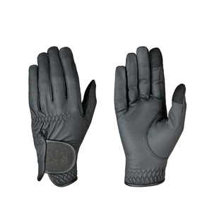Gants d'équitation en cuir avec logo personnalisé Gants de cavalier respirants Gants perforés de style polo et golf pour hommes et femmes - Product Image 2