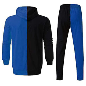 Conjuntos de Sudadera y Pantalones Deportivos de Hip Hop con Bloques de Color Más Vendidos para Hombre, Sudadera con Capucha y Pantalones Deportivos Casuales con Empalmes, Ropa Urbana de Alta Gama de EE. UU. con Bordado - Product Image 4