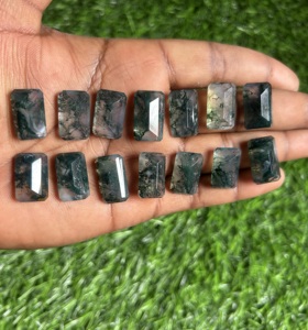 หินโมรามอสธรรมชาติทรงสี่เหลี่ยมผืนผ้าตัดเหลี่ยมเพชรพลอย100% หินอาเกตหลวมสารพันสำหรับเครื่องประดับอัญมณีทรงสี่เหลี่ยมผืนผ้า - Product Image 4