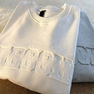 Sudadera en relieve de estilo personalizado con uso cómodo Diseñe su propio logotipo Patrón sólido Estilo de invierno - Product Image 4