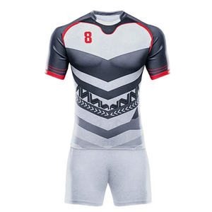 Vente en gros de nouveaux uniformes de rugby cousus pour hommes sublimés avec short uniformes de rugby professionnels de qualité supérieure pour hommes - Product Image 2