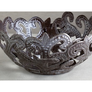Cuenco para servir frutas de tendencia superior, redondo de aluminio para fiesta de boda y mesa de Hotel, cuencos grises decorativos para servir - Product Image 2