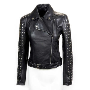 Breathable <b>Sheep</b> <b>Skin</b> Leather Women's Windproof <b>Jacket</b> with Custom Printing Eco-Friendly Cotton Filling Regular Length - Product Image 6