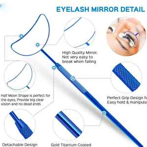 Pince à épiler professionnelle durable en acier inoxydable bleu de haute qualité - Product Image 3