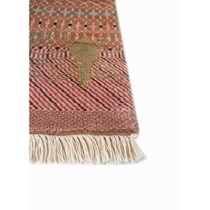 พรมขนสัตว์และไหมไผ่ถักมือขนาดใหญ่ Freedom Manchaha ลายปะติดสีแดงส้ม สำหรับบ้าน ห้องนอน ทางเดิน-Luv-547 - Product Image 4