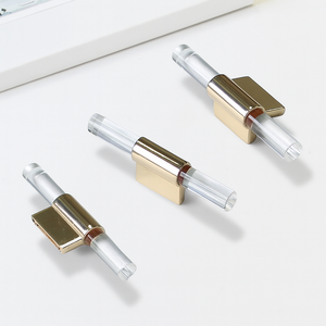 Poignée d'armoire moderne en acrylique en alliage de zinc finition dorée poignées de tiroir transparentes pour cuisine salle à manger meubles de chambre à coucher - Product Image 4