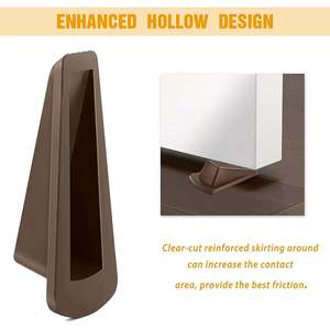 Azulejo de tope de puerta inferior magnético de cuña antideslizante de alta resistencia personalizado de primera calidad para topes de puerta de goma de baño de cocina - Product Image 2