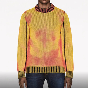 Pull en cachemire pour homme - Chaud, confortable, anti-froissement, logo sur le devant, élégant, décontracté - Product Image 6