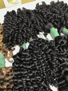 Super double 22 pouces extensions de cheveux humains bruts Remy haute qualité bouclés en vrac cuticule alignée vietnamienne grand stock meilleur vendeur - Product Image 5