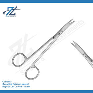 กรรไกรสำหรับปฏิบัติการ JOSEPH แบบโค้งสแตนเลส140มม. ใช้ง่ายได้รับการรับรองจาก CE เครื่องมือทางการแพทย์ทางทันตกรรม - Product Image 2