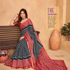 Saris en soie Banarasi authentiques NEETA CREATION, motifs indiens traditionnels modernes, finition lustrée, sans plis, séchage rapide - Product Image 1