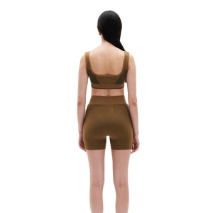 ชุดกางเกงขาสั้น2ชิ้นสำหรับใส่วิ่งชุดออกกำลังกายสีพื้นสำหรับผู้หญิงชุดวิ่งออกกำลังกายแบบกำหนดได้เองเทรนด์ใหม่เสื้อครอปแห้งเร็วระบายอากาศได้ดี2026 - Product Image 4