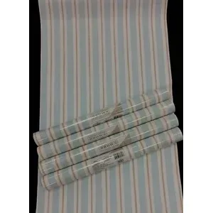 Papel pintado de Damasco a rayas en azul topo blanco # CB089822 PVC impermeable para sala de estar dormitorio Hotel-rollos dobles lote de 5 - Product Image 1