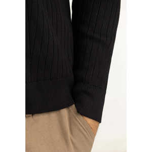 Suéter de Punto para Hombre, Corte Regular, 100% Algodón, con Capucha y Cierre de Cremallera, Decoración con Estampado/Padrón/Rayas, para Primavera - Product Image 5