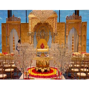 จักรวาลสีทองสุดหรูสำหรับงานแต่งงานฮินดูสินค้าส่งออกงานแต่งงานภาษาอังกฤษที่ยิ่งใหญ่การแต่งงานในสหราชอาณาจักรเหตุการณ์ที่กำลังมาแรงราคาจัดส่งทั่วโลก - Product Image 1