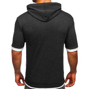 New Style Customized Logo Hooded <b>T</b>-<b>Shirts</b> Casual Wear Best Price <b>Men</b> Hooded Wholesale Rate Hooded <b>Men's</b> <b>T</b>-<b>shirts</b> - Product Image 6