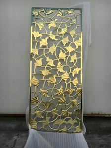 Elegante partición divisora de ambientes, pantalla de privacidad plegable de acero inoxidable, acabado dorado PVD para el interior de la Oficina y el restaurante - Product Image 6