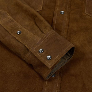 เสื้อเชิ้ตหนังนิ่มแท้สำหรับผู้หญิงเสื้อเชิ้ตตะวันตกผลิตเองสำหรับชุดลำลองหรือเป็นทางการทุกวัน - Product Image 5