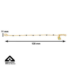 Pulsera con dijes Sparrow Fine para niños en oro amarillo - Product Image 5