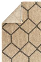 Alfombra personalizada de yute festoneado, diseño hexagonal de Sisal, alfombra personalizable, café lechoso, alfombras frescas negras, decoración del hogar