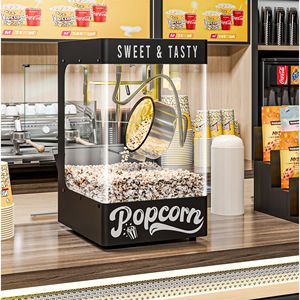 Machine à Popcorn Commerciale - 1,31 kW - 5 kg/h - avec 1 cuve - Noire - Product Image 2