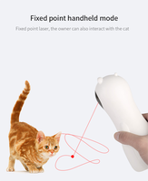 Mainan Robot Plastik Ramah Lingkungan 2025, Mainan Laser Kucing Otomatis Berputar Interaktif Elektrik untuk Hewan Peliharaan