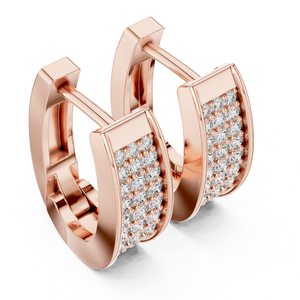 Pendientes redondos de diamantes de corte brillante para mujer, elegante diseño atemporal, joyería fina, pendientes perfectos para uso diario y fiesta - Product Image 4