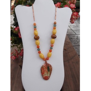 Collier en résine de style bohème, pendentif fait main, bijoux en gros, artisanat en résine - Product Image 6