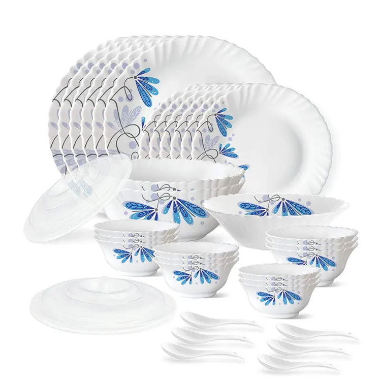 Ensemble d'assiettes de service de table, pour restaurant indien, en céramique, Opalware de styliste, vente au meilleur prix