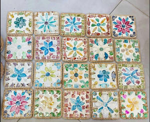 Decorative Mother of Pearl Inlaid <b>Coaster</b> Handmade for Home and Hotel Use - Product Image 6