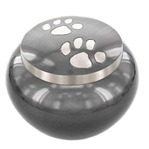 Urnes Odyssey en laiton bleu pour animaux de compagnie pour la maison funéraire Urnes de crémation Odyssey avec urne de crémation en métal à rayures en étain avec conception animale - Product Image 6