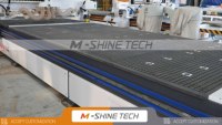 Routeur CNC de nesting MS8-2180 ATC avec broche GDZ 9KW, commande LNC et changeur d'outils linéaire à 12 stations pour la découpe du bois