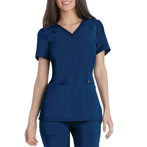 ชุดยูนิฟอร์มพยาบาลผ้าคอตตอนยืดได้ 4 ทิศทาง 100% สำหรับผู้หญิง ขายส่ง ระบายอากาศได้ดี รับสกรีนโลโก้ - Product Image 4