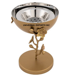 Porte-encens Bakhoor en métal noir antique Brûleur rond Mubkhar design en finition classique et élégante Diffuseur d'aromathérapie - Product Image 6