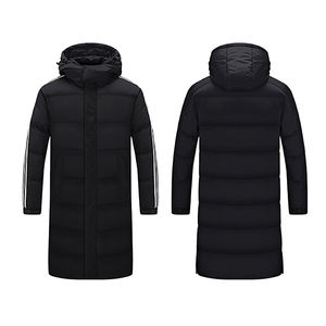 Veste longue en coton 2425, doudoune d'hiver, à capuche, chaude, décontractée, vêtements de sport, fermeture éclair longue, adulte, imperméable, possibilité d'imprimer l'emblème de l'équipe - Product Image 4
