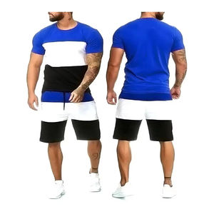 Personalizar Casual deportes hombres Twin conjuntos de dos piezas hombres pantalones cortos gimnasio verano conjunto 2022 verano gran oferta hombres ropa conjuntos cortos 2025 - Product Image 1