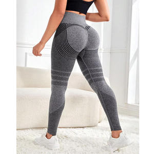 Leggings de yoga taille haute pour femmes avec tissu de taille élastique respirant à séchage rapide contrôle du ventre sans couture pour les femmes - Product Image 3