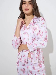 Conjunto de pijama de algodón hecho a mano indio para mujer, ropa de salón con estampado de bloque térmico de verano, Conjunto de pijama personalizado para damas de honor, boda - Product Image 4
