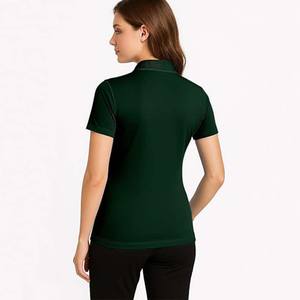 Tissu tricoté écologique respirant à séchage rapide extensible dans les 4 sens, personnalisé avec logo, pour chemise de golf décontractée pour femme, vente en gros - Product Image 3