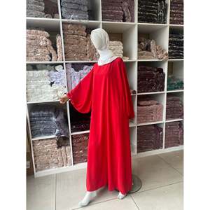 ผ้าไหม Abaya จากเมดินาสีแดง150ซม. vaymode - Product Image 1