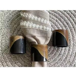 ห่วงใส่ผ้าเช็ดปากเขาควายสีธรรมชาติที่ใส่กระดาษทิชชู่สำหรับตกแต่งร้านอาหาร - Product Image 1