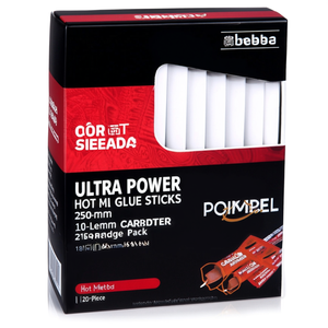 Bâtons de colle thermofusible ULTRA POWER 500g, longueur 250mm, diamètre 11mm, cartouche de 20 pièces, pack STEINEL - Product Image 3