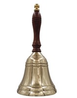 Laiton Antique Designer Cloche De Poche Nautique Manche En Bois Cloche De Poche Designer Cadeau Cloche En Métal Artisanat Cadeau De Noël