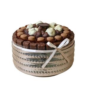 Eco-Friendly Modern Luxury <b>Table</b> <b>Top</b> Chocolate Sweet Serving Bowl Exclusive Handmade Hammered Silver Metal Wedding Party - Product Image 1