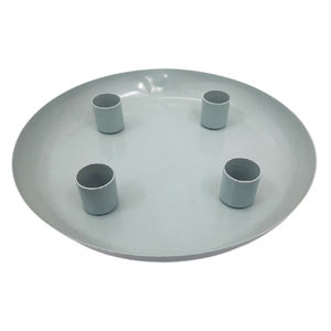 Vente en gros de bougeoir rond en fer et métal au design simple couleur noire brillante pour décoration de Noël faite à la main - Product Image 6