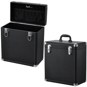 Portable Vinyl <b>Record</b> <b>Storage</b> Case Holds 30+ 12” Albums Waterproof <b>Record</b> Organizer <b>Box</b> with Lid, Handle & Mesh Pocket - Product Image 1