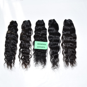 100% Virgen Natural vietnamita sin procesar tejido negro ondulado templo cutícula alineada sin químicos extensiones de cabello humano indio - Product Image 3