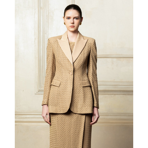 Chaqueta de estilo elegante para mujer, chaqueta con muescas de manga larga, tela de alta calidad, primavera 2025, ropa de mujer, fabricante blanco - Product Image 1